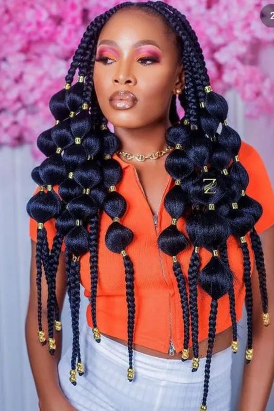 2024 Bubble Braid Hairstyles: Creative Ideas for Black Women, Short ...