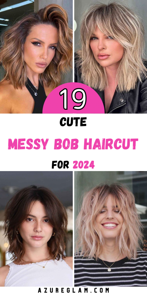 2024 Messy Bob Haircut Trends: Choppy Layers, Bangs, and Confidence ...