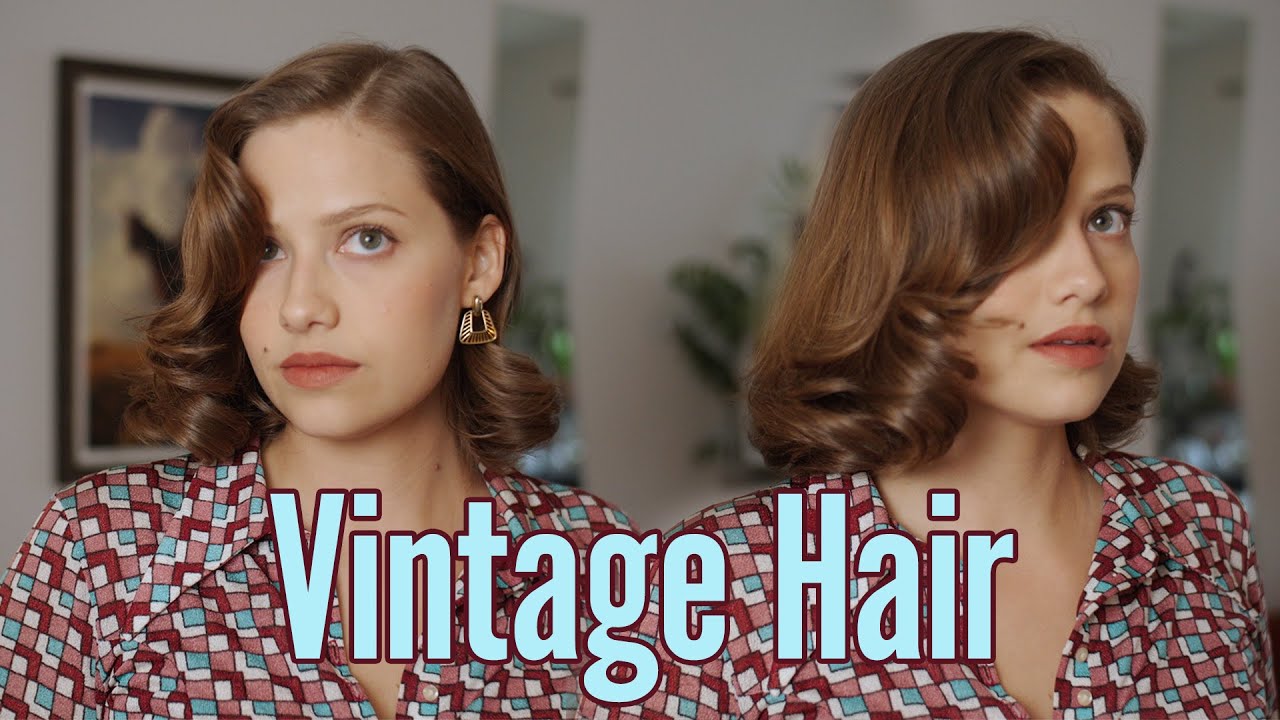 Easy vintage hairstyle tutorial for short hair
