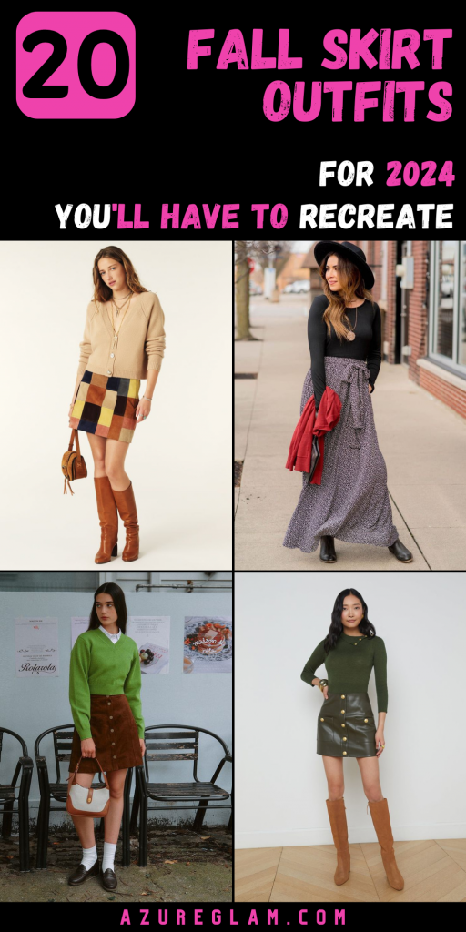 20 Fall Skirt Outfits 2024 for Women with Boots and Accessories for ...