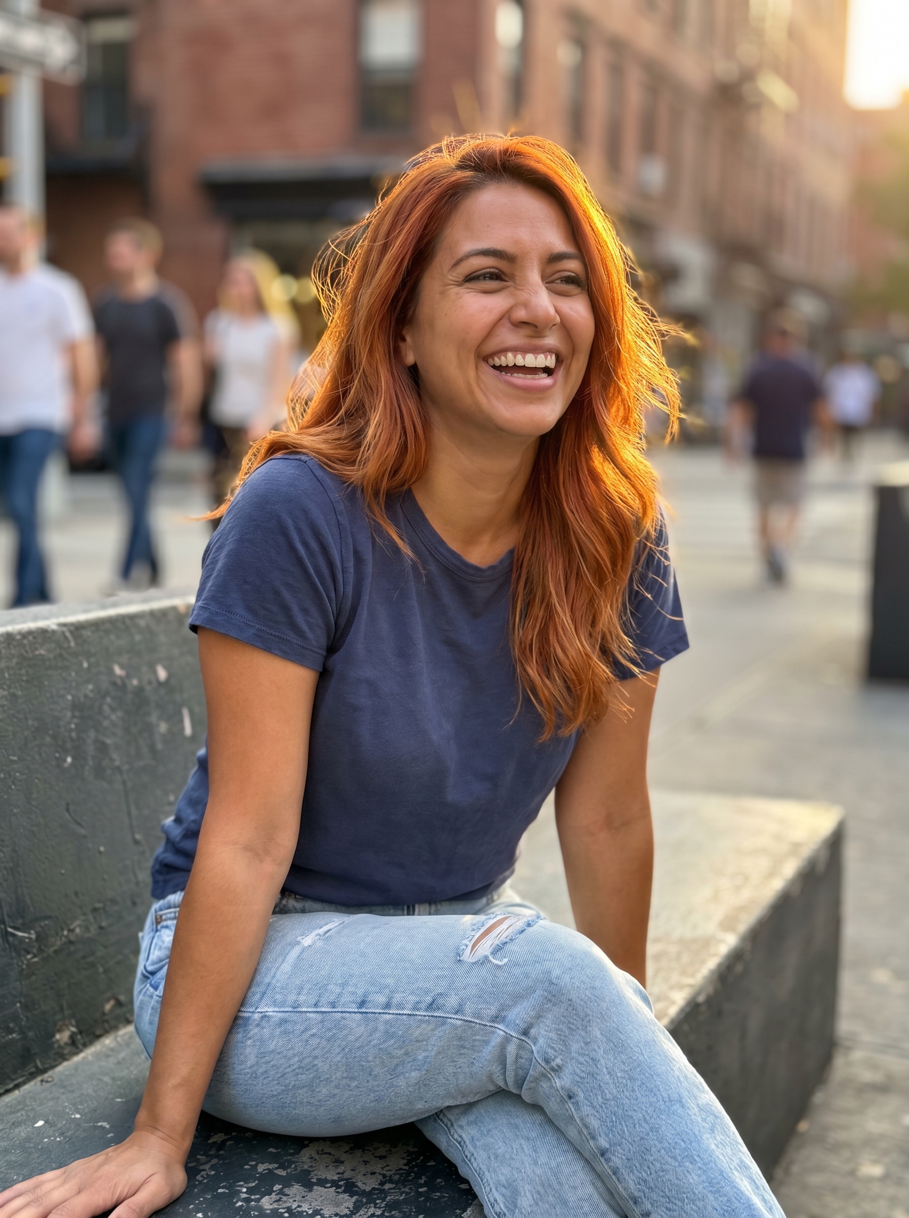 Copper-Penny Butterfly Cut Hair 2026 Voluminous 'Copper-Penny Butterfly Cut' showcasing bright penny, copper blonde, and golden auburn, a flirty and dynamic option for copper hair summer ideas 2026.