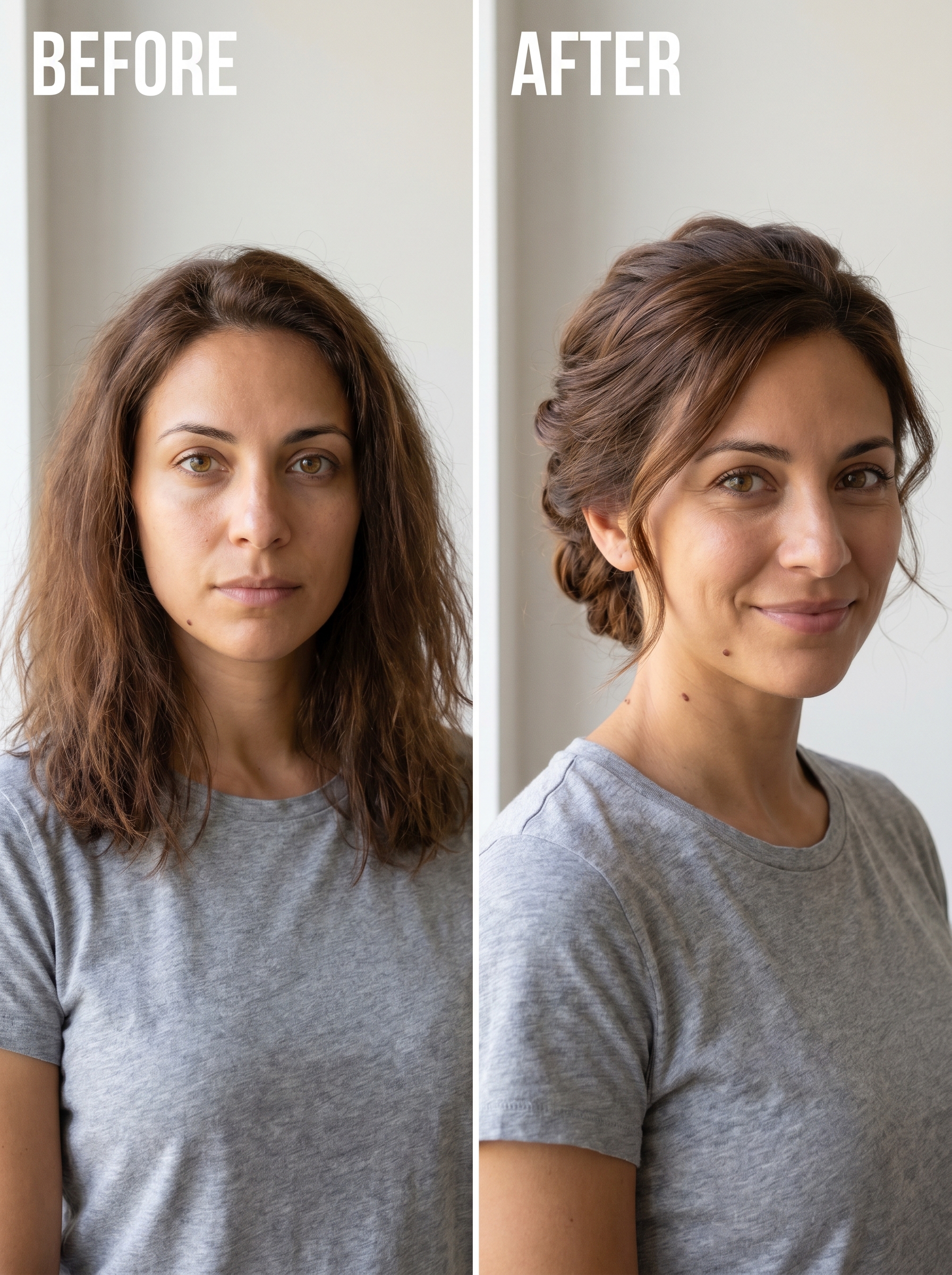 Effortless Textured French Pin Up for Summer 2026 A sophisticated Textured French Pin Up, an effortless and relaxed style for hairstyles summer medium hair 2026. Perfect for work or date night, secured with an acetate French hair pin.