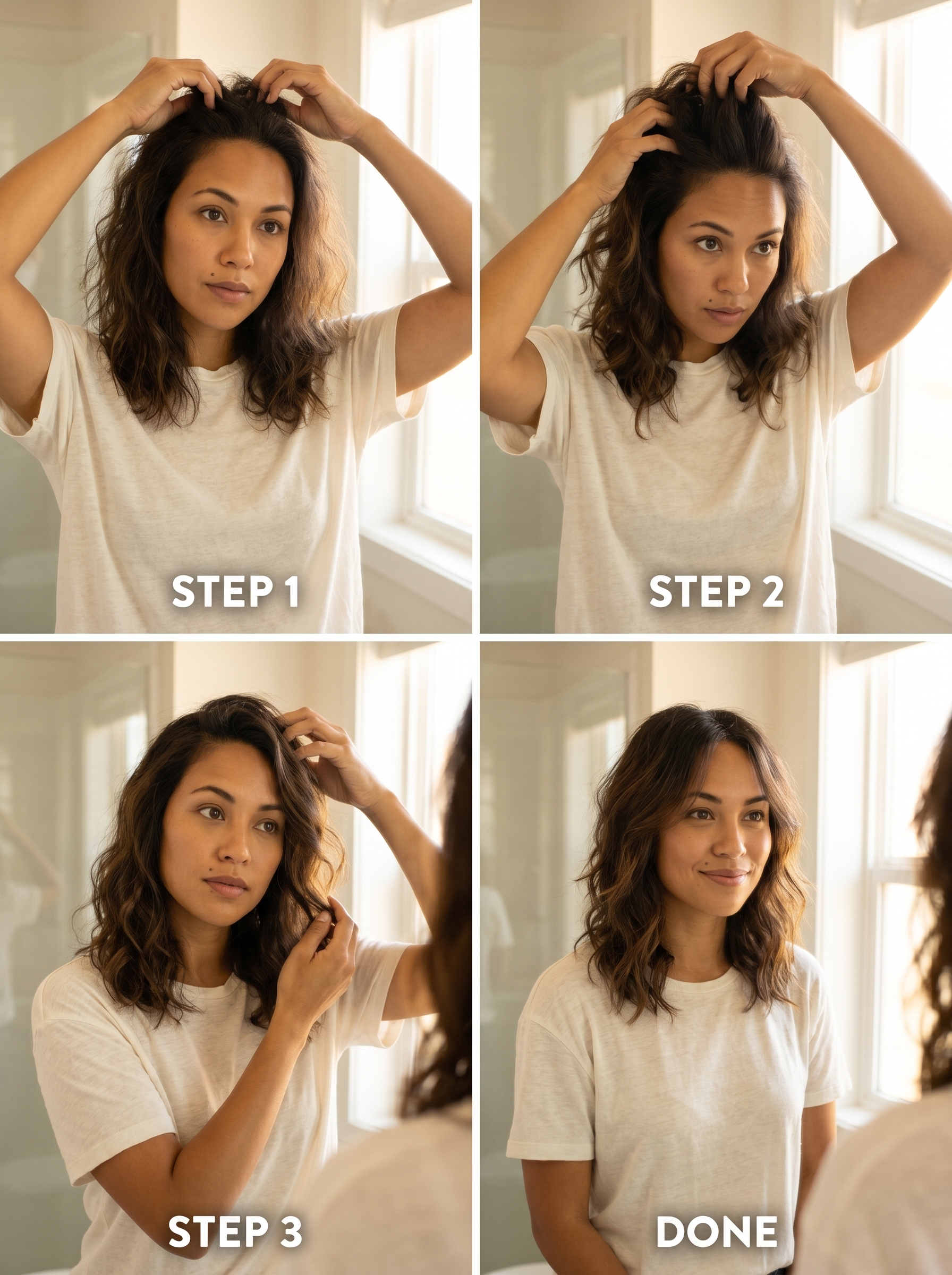 Sun-Kissed Soft-Sculpted Shag for Summer 2026 Effortless soft-sculpted shag with a sun-kissed Scandi-hairline, a modern twist for hairstyles summer medium hair 2026. Featuring linen blonde tones, volumized with texturizing spray and diffuser.