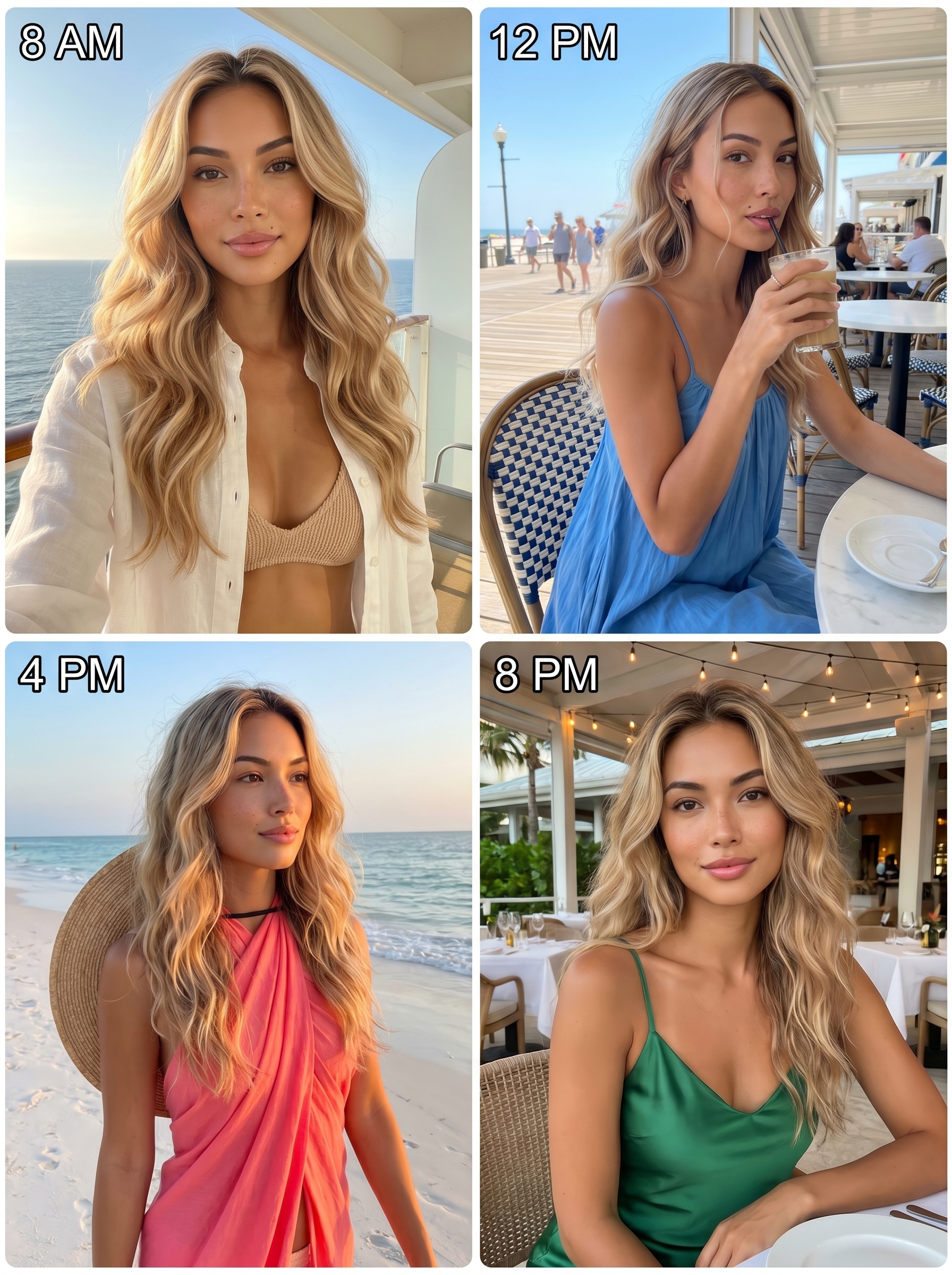 Effortless Linen Blonde long hair summer hairstyle 2026 featuring Mermaid Waves with Internal Ghost Layers, styled for natural beachy look with sea salt spray.