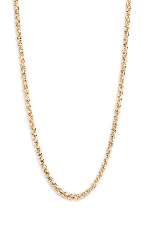 accessory 14K Gold Plated Demi Fine Wheat Chain Necklace Nordstrom $65