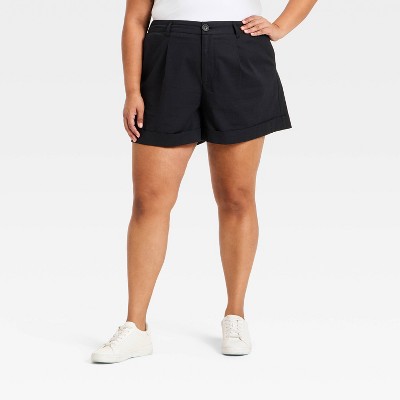 shorts A New Day Women's High-Rise Luxe Linen Tailored Shorts Target $19.5