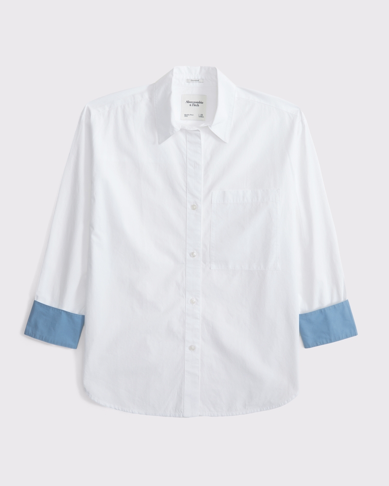top Abercrombie & Fitch Women's Oversized Poplin Shirt Abercrombie & Fitch $60