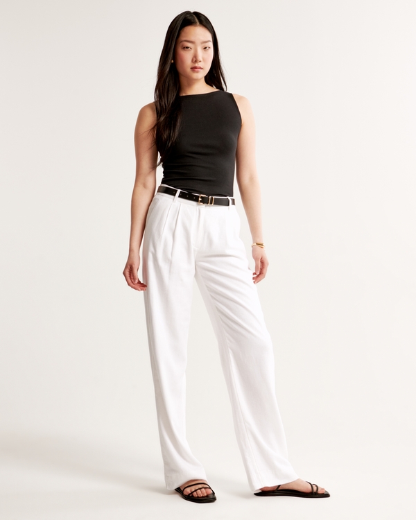 pants Abercrombie & Fitch Women's Sloane Linen-Blend Wide Leg Pants Abercrombie & Fitch $90