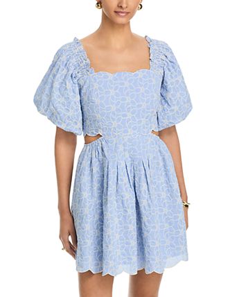 dress AQUA Women's Embroidered Smocked Mini Dress Bloomingdale's $94.4