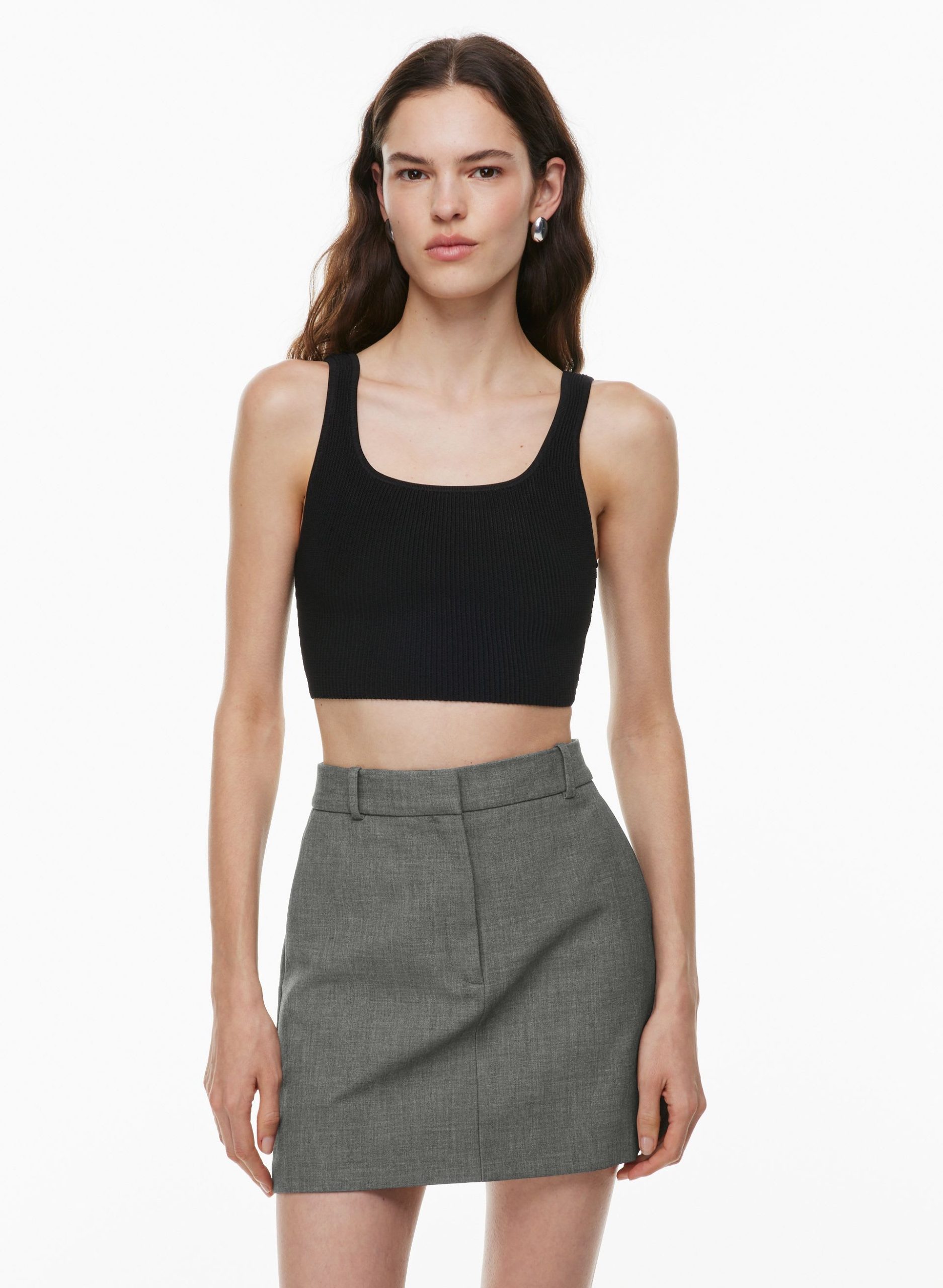 top Aritzia Babaton Sculpt Knit Squareneck Cropped Tank Sweater Aritzia $16.99