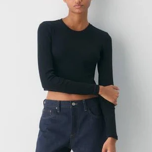 top Aritzia Women's Homestretch Rib Crew Waist Longsleeve Blouse Aritzia $38
