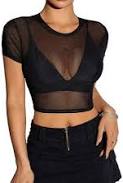 top Avidlove Women's Y2K Mesh Short Sleeve Crop Top Target $14.99