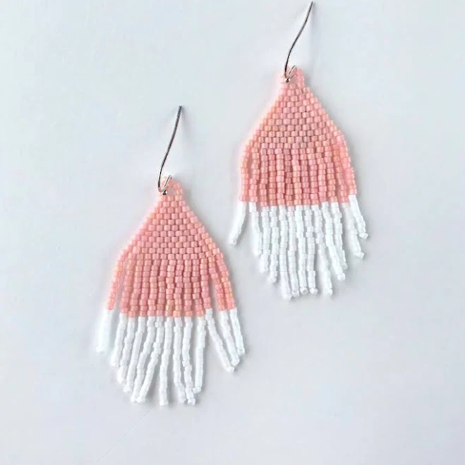 accessory Beaded Fringe Dangle Earrings Etsy - Seller $25
