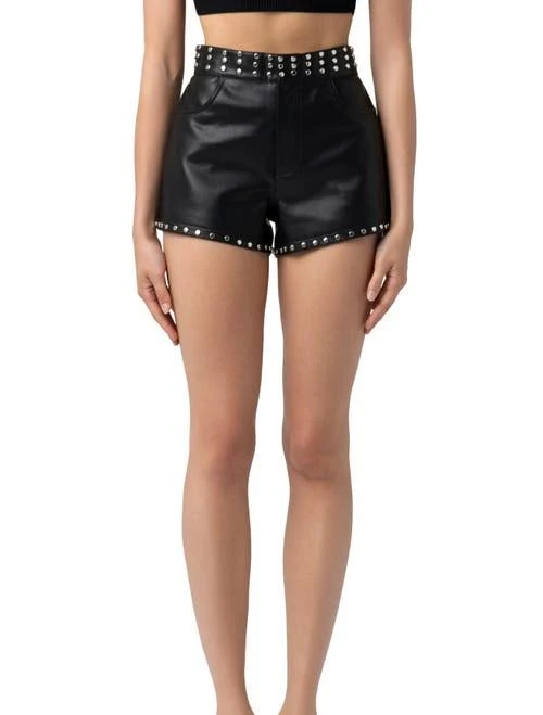 shorts BLANKNYC Women's The Barrow Studded Faux Leather Mini Shorts Nordstrom $118
