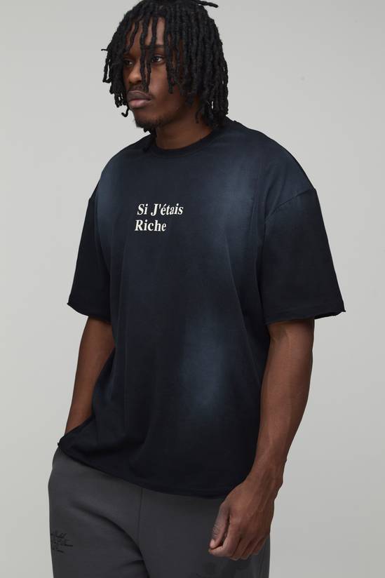 top boohooMAN Men's Oversized Gothic Distressed T-Shirt BOOHOOMAN US $25