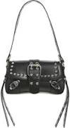 bag BP. Buckle Rivet Faux Leather Shoulder Bag in Black at Nordstrom Nordstrom $49.5