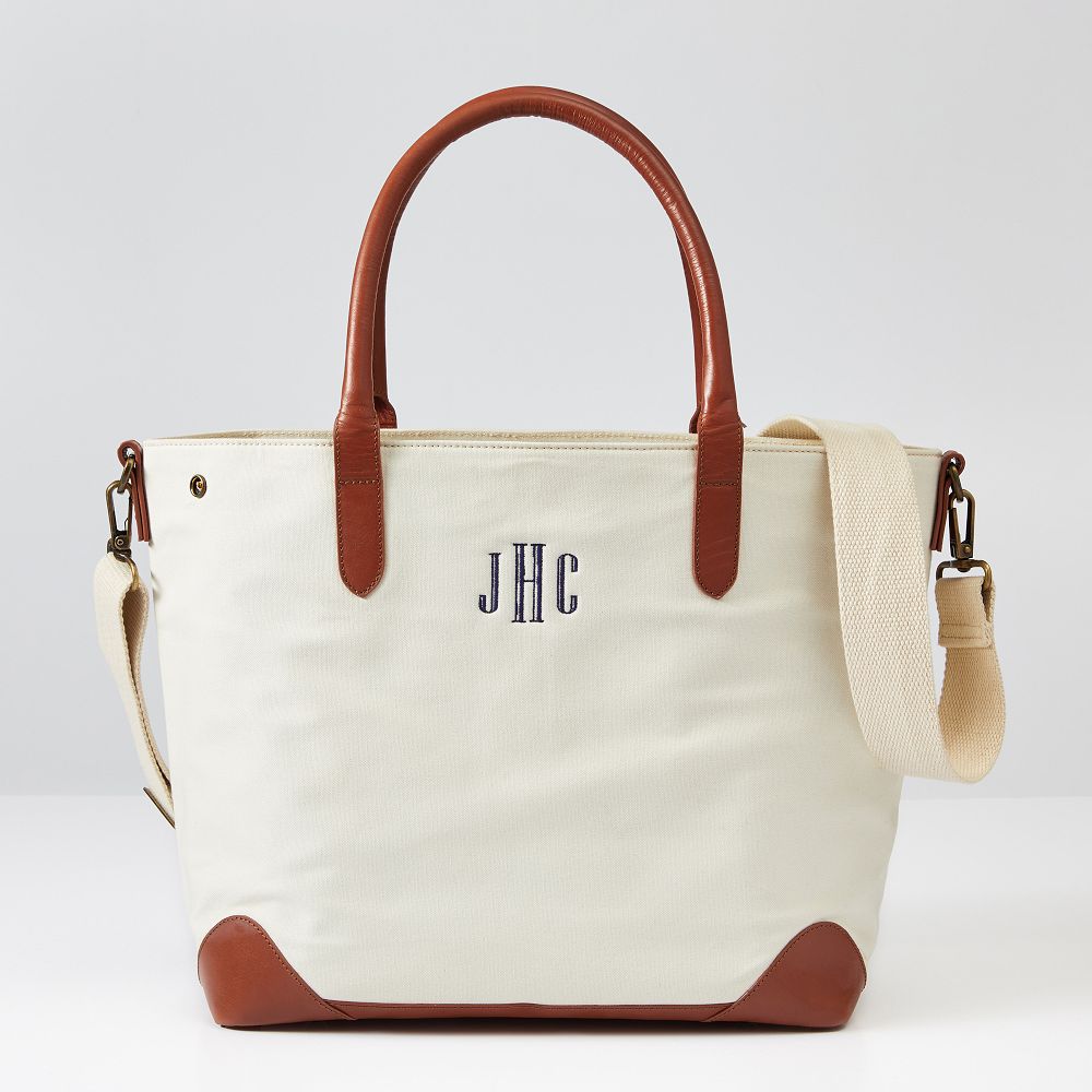 bag Canvas and Leather Travel Tote Mark and Graham $129