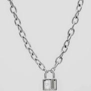 accessory Chunky Lock Pendant Necklace PRYA $50