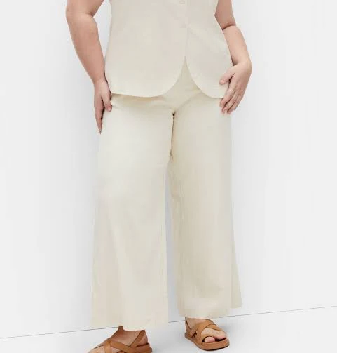 pants City Chic Women's Plus Size Vivien Linen Wide-Leg Pants City Chic $25