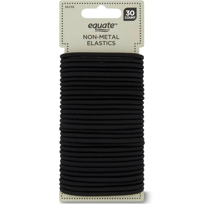 elastic Equate Strong & Flexible Non- Metal Hair Tie Elastics (30 Count) Walmart $2.23
