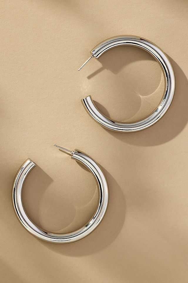 accessory Ettika Thick Classic Hoop Earrings Anthropologie $40