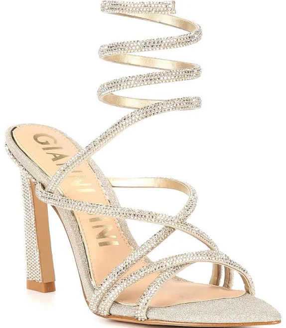 shoes Gianni Bini Women's Odellia Rhinestone Embellished Ankle Wrap Strappy Dress Dillard's $119.99