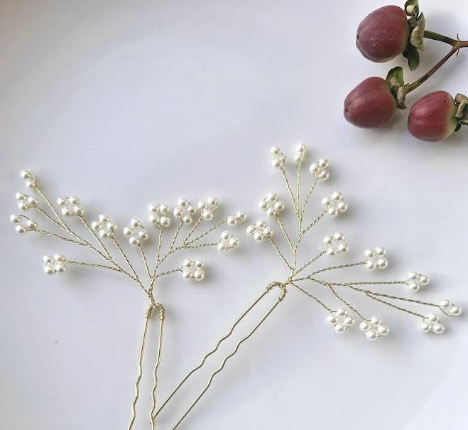 tool Glass Pearl Vine Hair Pins Etsy - Seller $35.26