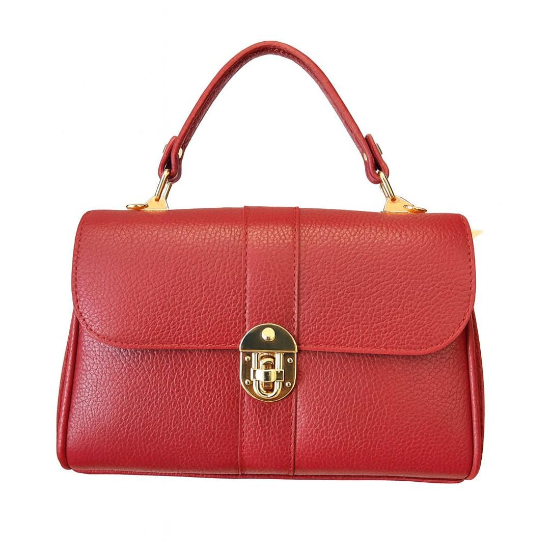 bag Italian Leather Top Handle Bag with Gold Hardware Etsy - Seller $95