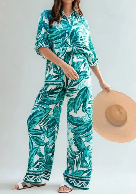 matching set Label of Love Tropica Shirt & Pant Set Nordstrom $179.2