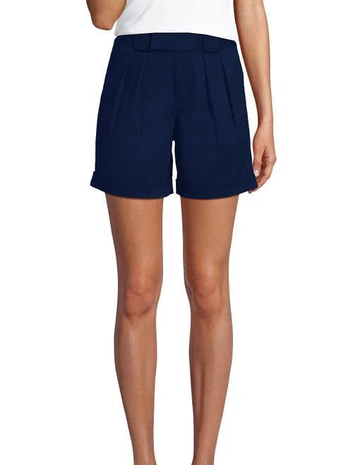 shorts Lands' End Women's Chino High Rise Pleated 7" Shorts Nordstrom $59.95