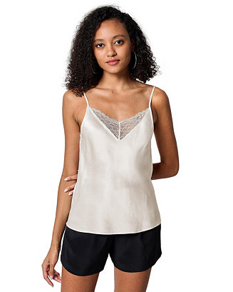 top Lilysilk Women's V Neck Lace Silk Camisole Macy's $115