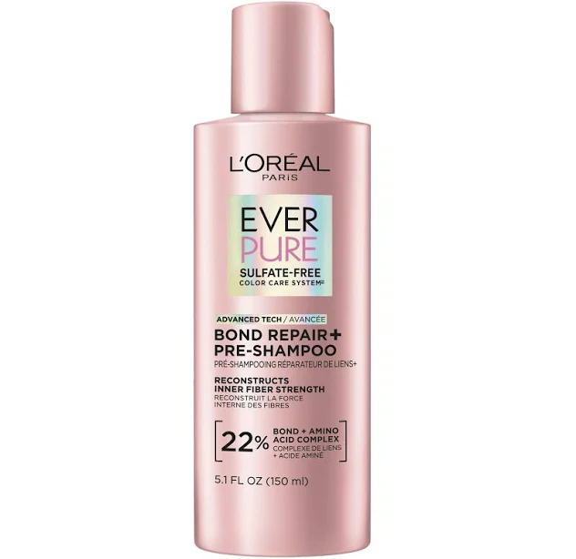 shampoo L'Oreal Paris EverPure Sulfate Free Bond Repair Pre Shampoo Treatment Walmart $9.97