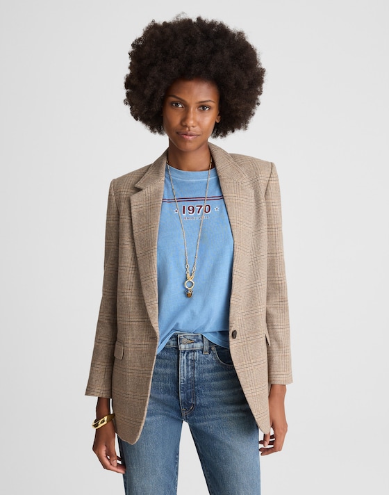 blazer Madewell Women's Mercer Relaxed Plaid Blazer Madewell $119.99
