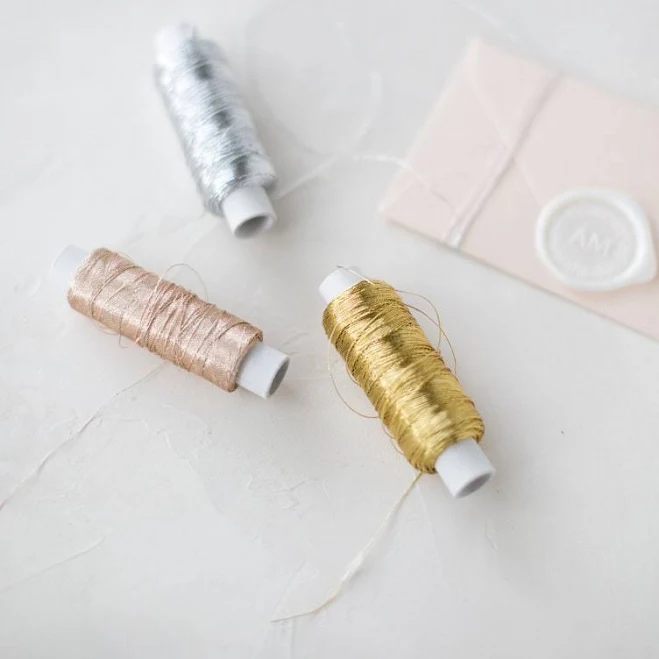 metallic_thread Metallic Extra Fine Lamé Thread * 109 yards * Gold / Silver / Rose Champagne Etsy - AnastasiaMarieShop $18