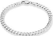 accessory Miabella 925 Sterling Silver Italian Diamond-Cut Cuban Link Chain Walmart - Miabella $27.9