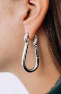 accessory Minimalist Industrial Hoop Carabiner Earrings Etsy - Seller $38.4