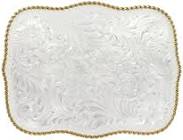 accessory Montana Silversmiths Scalloped Silver Engraved Western Belt Buckle Montana Silversmiths $140