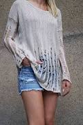 sweater New Distressed Off Shoulder Knit Sweater Etsy - FloAtelier $74.5