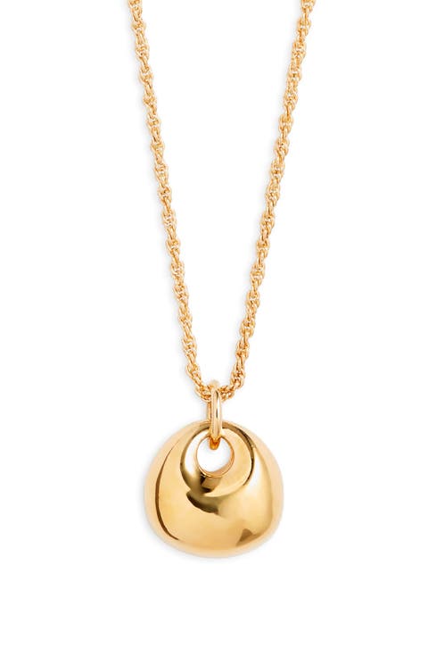 accessory Nordstrom 14K Gold Plated Demi Fine Sculpted Pendant Necklace Nordstrom $45.5