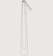 accessory Oak + Fort Minimal Layered Chain Necklace Oak and Fort US $20