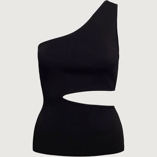 top Oak + Fort One Shoulder Knit Tank with Cutout Oak and Fort US $19.99