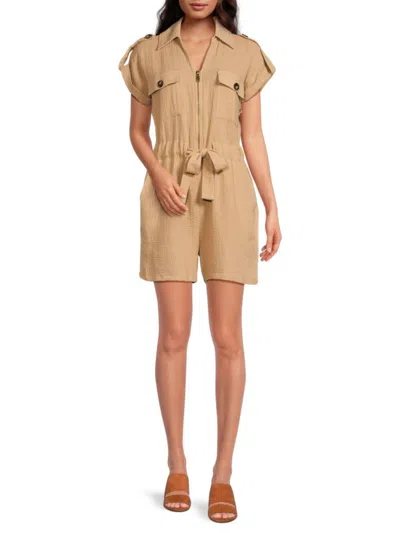 romper Saks Fifth Avenue Women's Cinched Waist Utility Romper Saks OFF 5TH $34.97