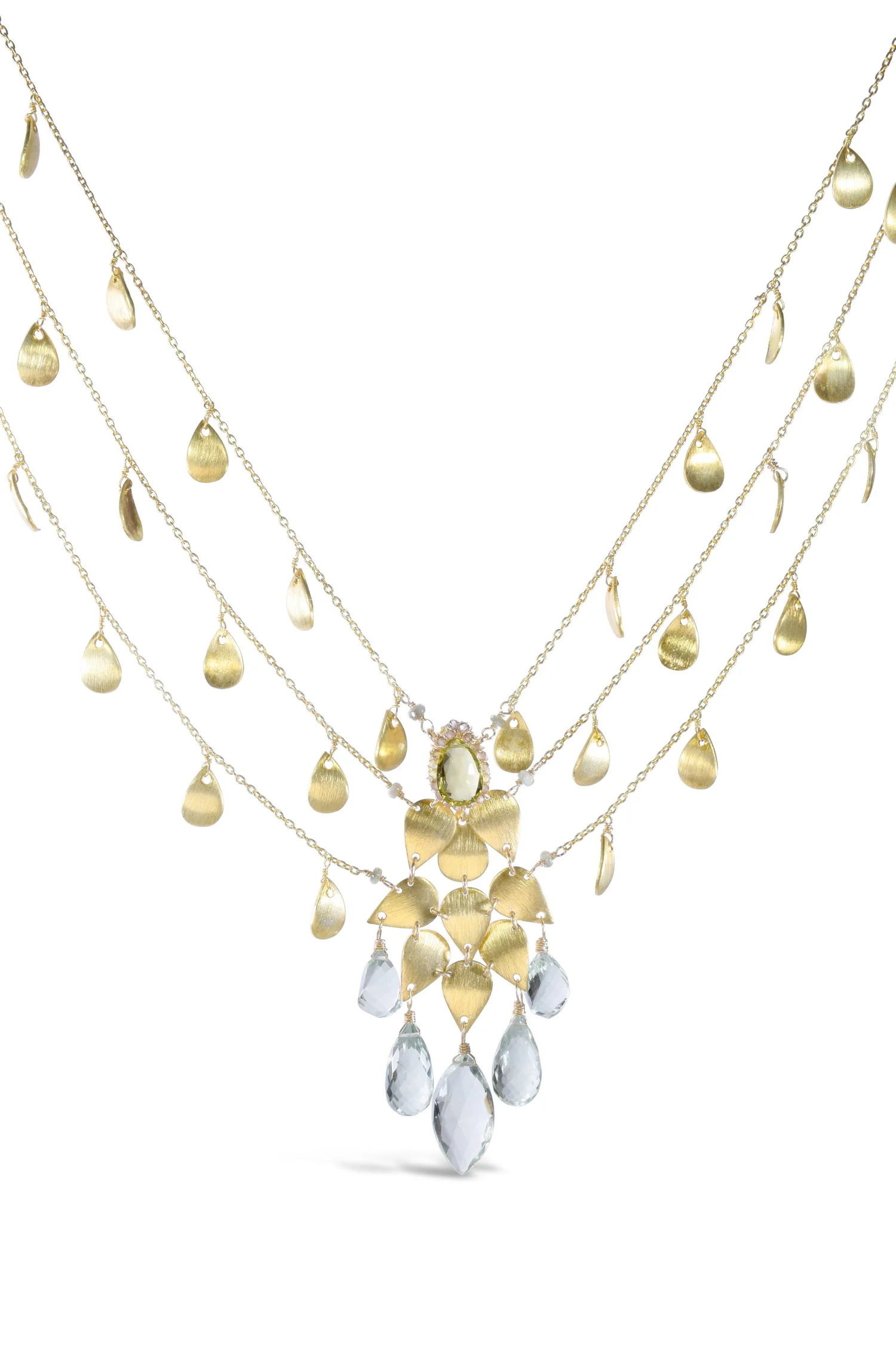 accessory Sandstorm Gold Layered Necklace Andrea Li Designs $490