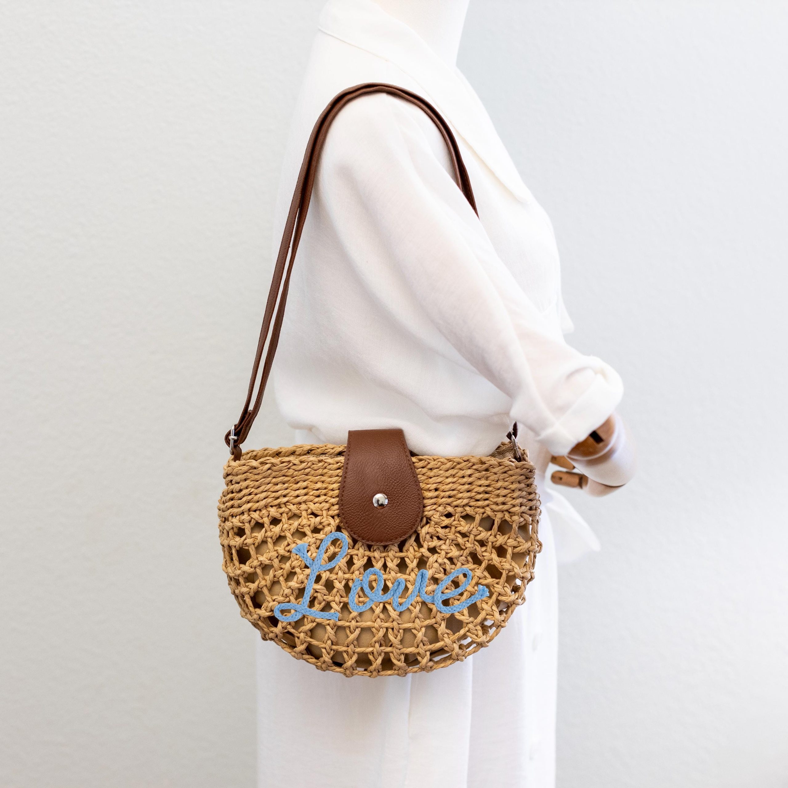 bag Straw Half-Moon Shoulder Bag: Boho Chic Woven Purse Etsy $42