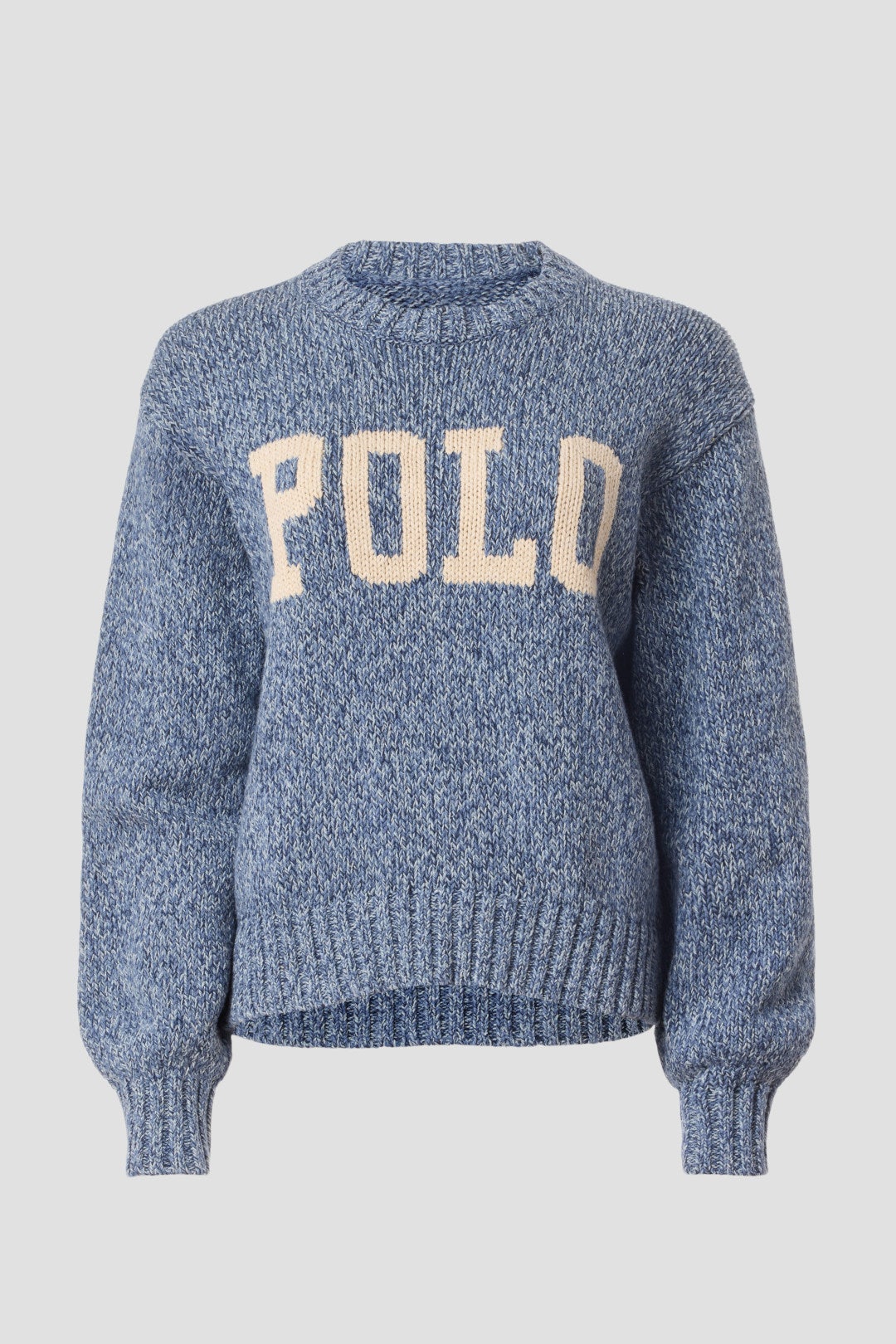 top Vintage Crew Neck Sweatshirt Polo Ralph Lauren, Cream-blue-print, Female, Size L Rent The Runway $143