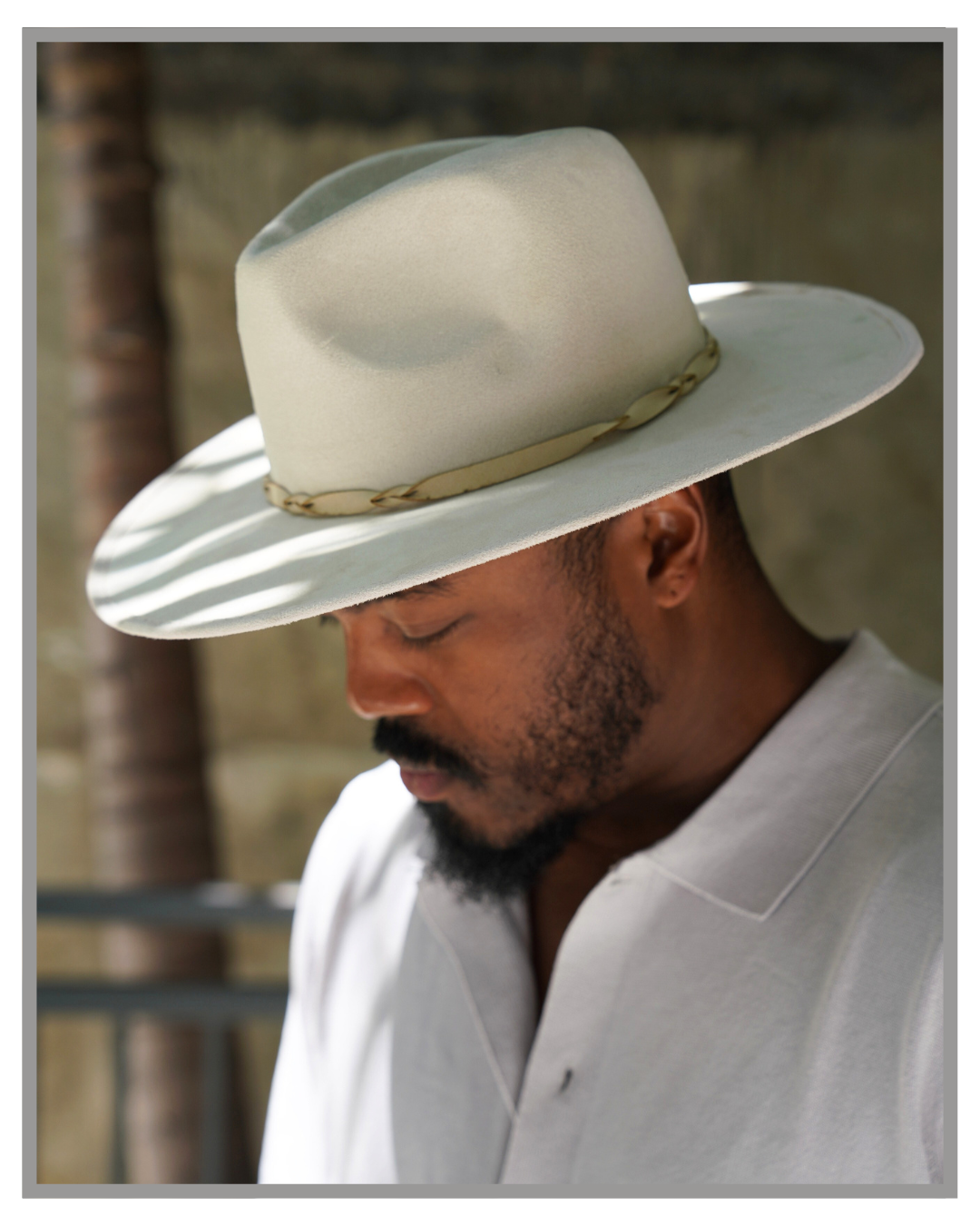 accessory Wide Brim Western Fedora Hat with Braided Twist Leather Band truthBlack $50