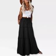 skirt Women's High-Waisted A-Line Ruffle Flowy Maxi Skirt Target $35.99