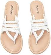 shoes Women's Strappy Braided Slip-On Flat Sandals Walmart - Ataiwee $29.99