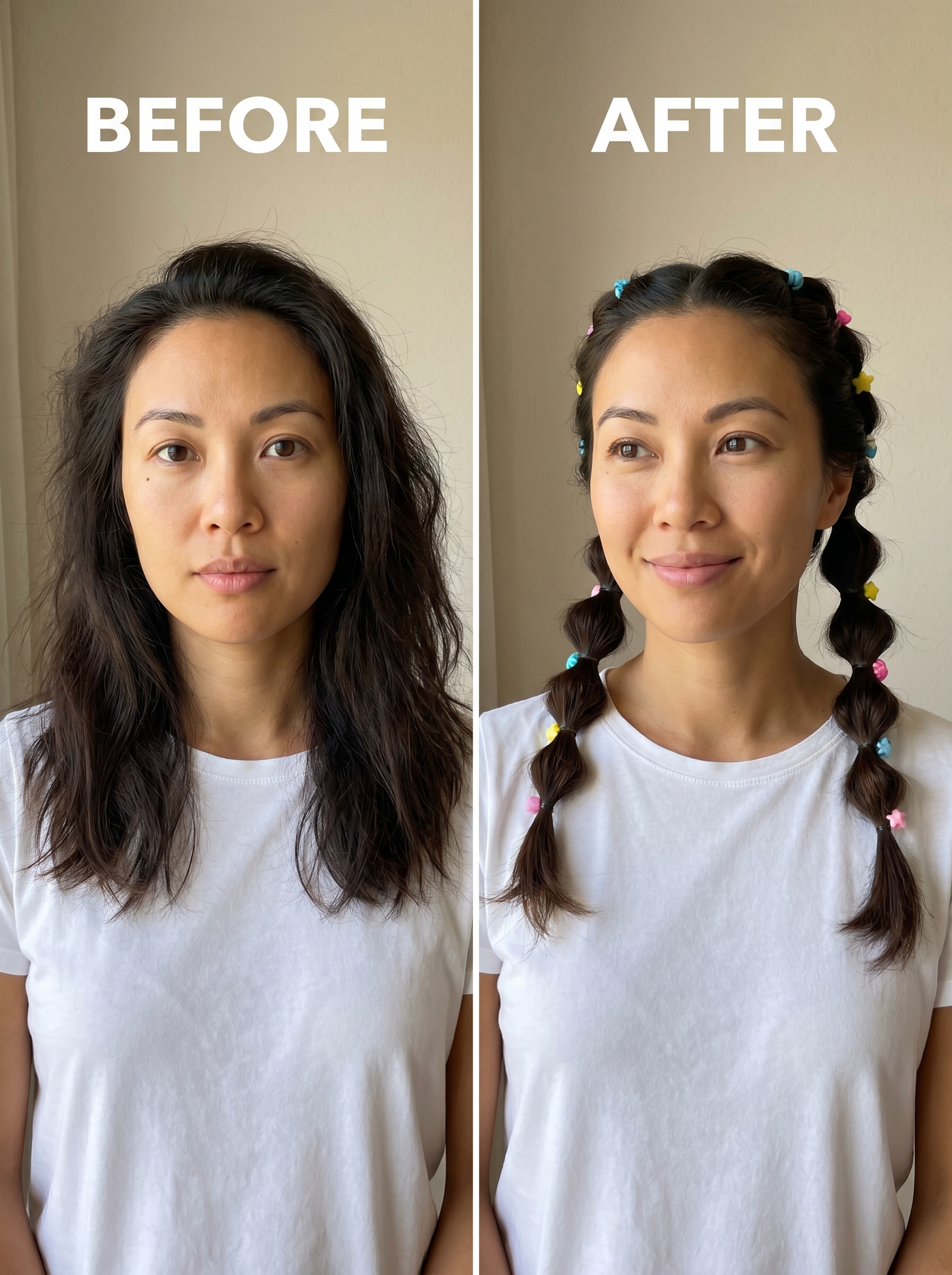 Playful bubble braid pigtails with assorted charms, a youthful summer braid hairstyle 2026 in sun-bleached buttercream. Great for festivals or beach.