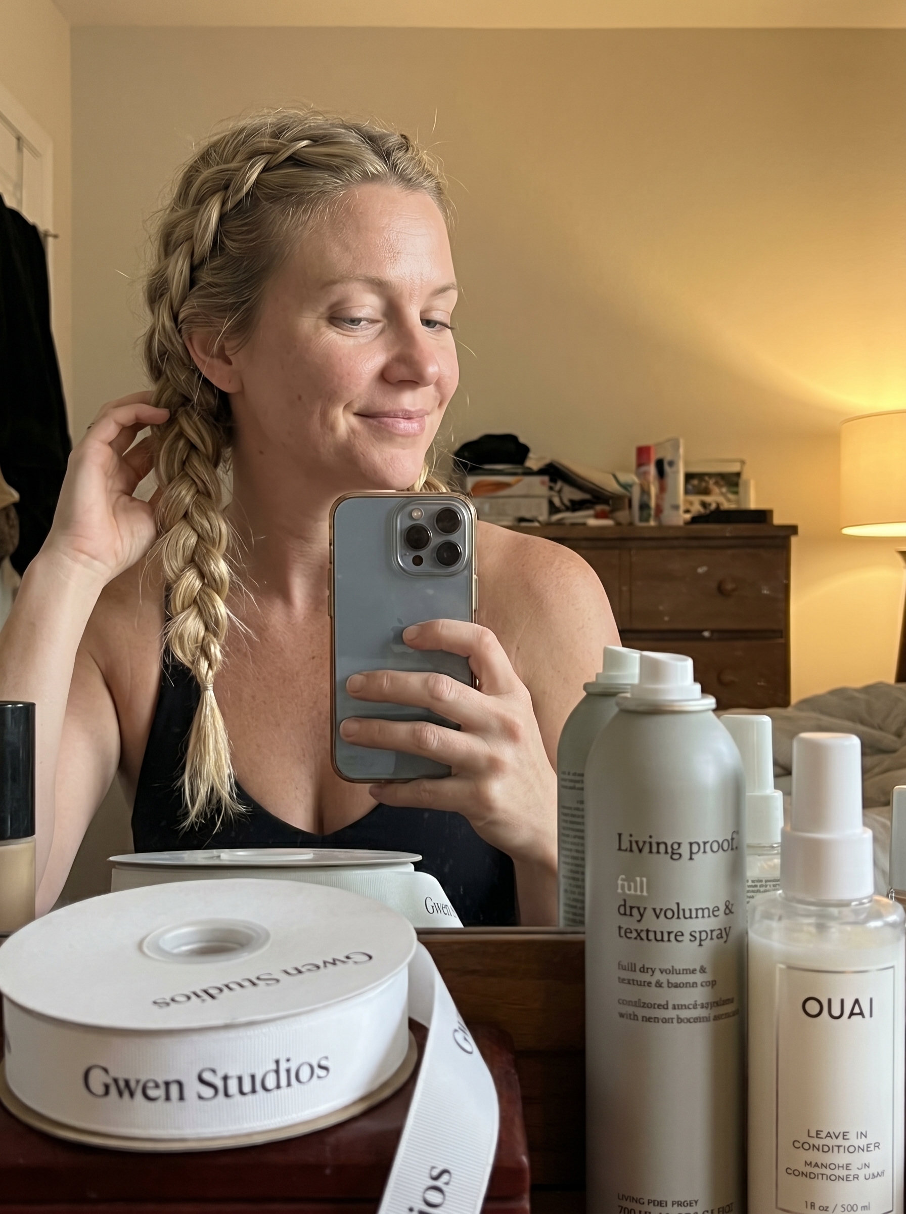 Romantic neo-cottagecore pancaked braids with sun-bleached buttercream, a soft summer braid hairstyle 2026. Ideal for garden parties.